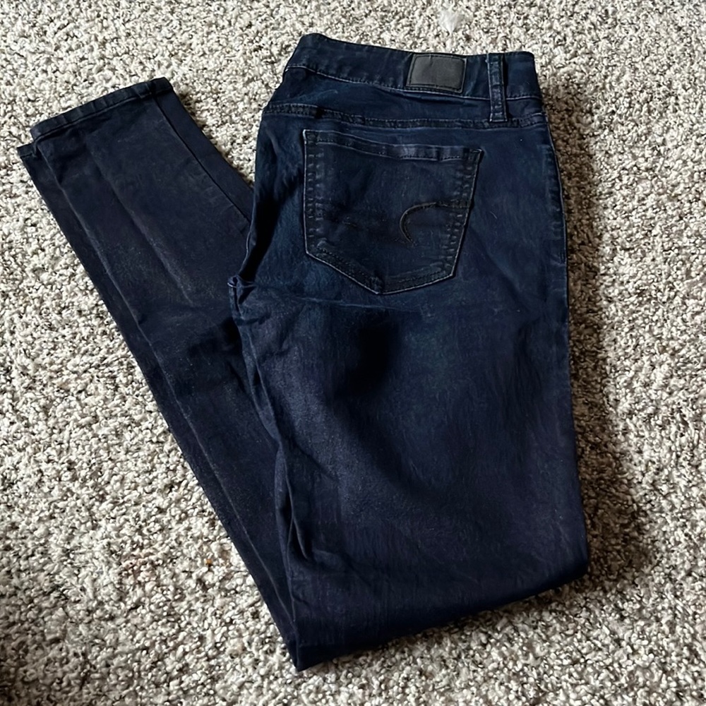 Blue skinny jeans